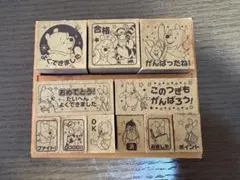 ば*と様 くまのプーさん　木製スタンプ