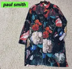Paul Smith プリント　花柄 ロングシャツ　ボタニカル柄