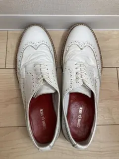 COMME CA MEN ホワイト ウイングチップ レザーシューズ ブローグのサムネイル