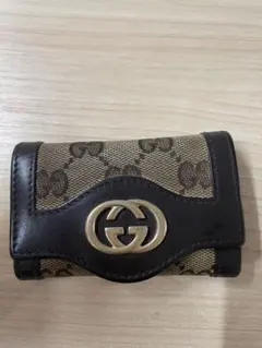 GUCCI GGキャンバス 6連キーケース ブラック - メルカリ