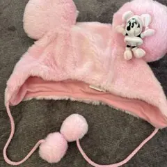 ミニーマウス ぬいぐるみ付き帽子 58cm