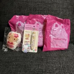 日焼けキティ クッションキーホルダー　立体爪磨き　他　6点セット