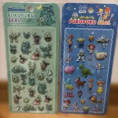 ぷくぷくシール　トイストーリー　モンスターズインク