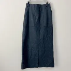 オペークドットクリップ ウールライクストレッチタイトスカート【洗濯機洗い可】M