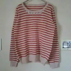 定価4,309円♡新品♡SHOO・LA・RUE♡ビジュー付きニット♡ボーダー