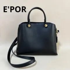 E'POR YBAG Mini サイドジップミニショルダーバッグ 2way 黒