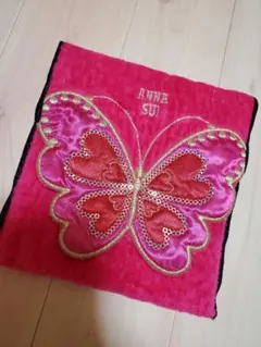 ANNA SUI 蝶とハートのタオルハンカチ