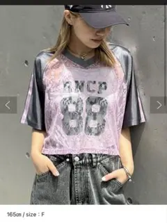 CIAOPANICレースドッキングフットボールTee