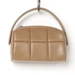 【美品】ADO CULUMN アドカラム PUFFハンドバッグ ブラウン