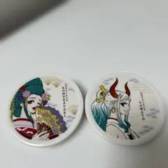 ワンピース　一番くじ　陶磁器コースター　小紫と大和