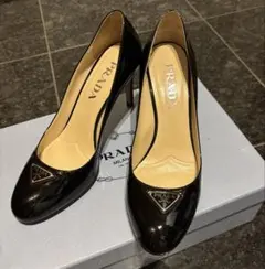 極美品　プラダ　PRADA エナメル　パンプス　ハイヒール　36 裏張り済みのサムネイル
