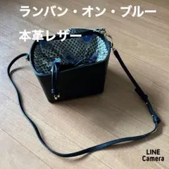 値下げ不可　ランバン・オン・ブルー　本革レザー2wayショルダーバックのサムネイル