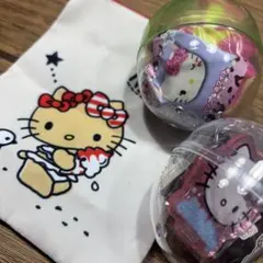 ハローキティ 日焼けキティ ポーチ ポシェット アクリルキーホルダー