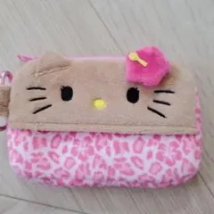 日焼けキティ レオパード柄ポーチ