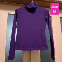 'M　長袖　カットソー　紫
