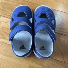 adidas 青 サンダル　16センチ