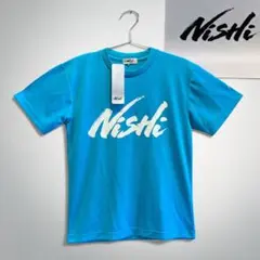 新品未使用タグ付き "Nishi ニシ" ビッグロゴ 半袖メッシュTシャツ Sのサムネイル