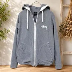 stussy ヒッコリーシャツ　パーカー　ステューシー S stussy ヒッコリーシャツ パーカー ステューシー S - メルカリ