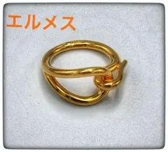 エルメス　スカーフリング　ジャンボゴールド