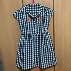 イーハイフン ギンガムチェックワンピ