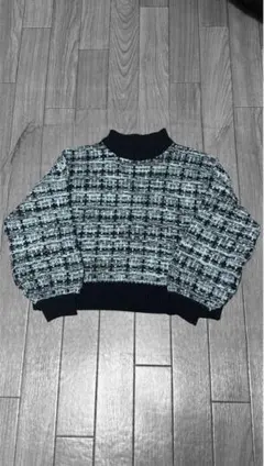 INGNI チェック柄 ハイネックニット