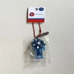 プレート付き 万博 ミャクミャク 立体PVC キーホルダー グリッター 青