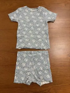 H&M オーガニックコットン 貝殻柄セットアップ　12-18M
