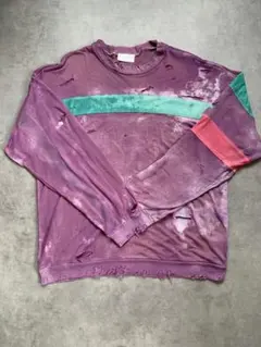 古着　90's adidas アディダス スウェット 常田大希　ボロ　リメイク品