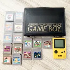 任天堂　ゲームボーイポケット本体＆ソフト15本＆ハードケースのまとめ売り