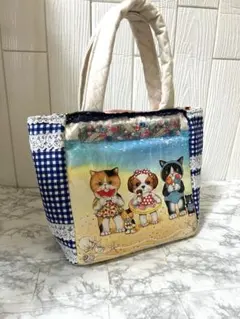 喜*ん様 コヤンイサムチョン　うさ耳マロンちゃん　トートバッグ　ハンドメイド　黒 コヤンイサムチョン マロン ハンドメイド トートバッグ - メルカリ