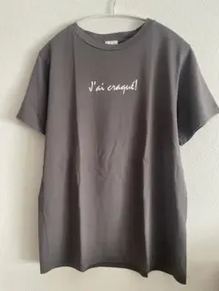 【Spick&span】ロゴプリント 半袖Tシャツ　グレーのサムネイル