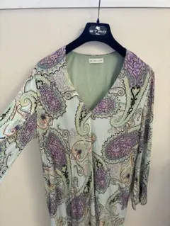 ETRO ペイズリー柄 七分袖ワンピース サイズ44のサムネイル