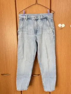 UNIQLO リラックスアンクルジーンズ/ワイドフィット　Sサイズ　ブルー