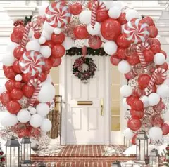 風船 クリスマス 飾り付け バルーンセット118個 ポンプ付き