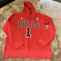 adidas BULLS パーカー サイズM赤