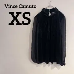 Vince Camuto 【XS】ブラック 長袖ブラウス シースルー ベルベット