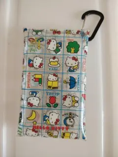 ハローキティ 透明ポーチ カラビナ付き