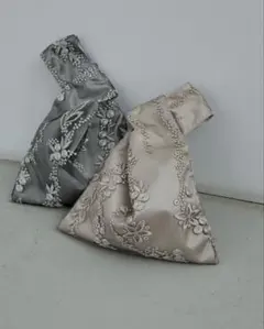 刺繍レースワンハンドルバッグ