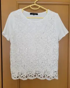 ketty 半袖 カットソー ホワイト レース ビジューのサムネイル