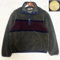 美品✨ウールリッチ フリースジャケット 90s スナップT ハーフ釦 L カーキ