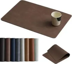 ビッグサイズ ランチョンマット 4枚セット ダークブラウン 滑り止めマット