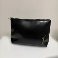 【新品】YSL イヴサンローラン　レザーポーチ/バニティ　化粧ポーチ 立体ロゴ