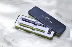 COACH 万年筆 バールペン セット 緑・青 ケース入りのサムネイル