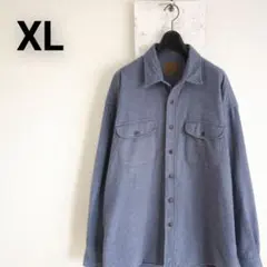 古着　St.Johnsbay　セントジョンズベイ　シャモアシャツ　グレー　XL