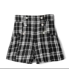 grlツイードダブルボタンショートパンツ