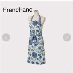 Francfranc エプロン 花柄 ブルーのサムネイル