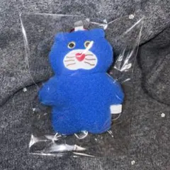 mojojojo カラビナ付き ぬいぐるみポーチ ねこ nicky 青