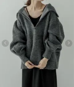 ミスティック　ハーフジップニット