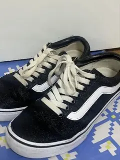 VANS OLD SKOOL 23.5cm V36CF BLACK/GLT ラメ