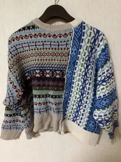 niko and ... 多色幾何学模様ニットセーター